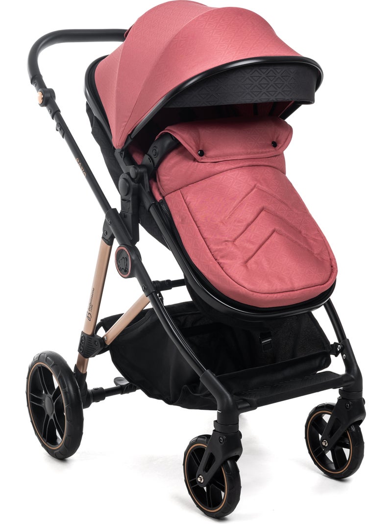 BEBELISSIMO - Poussette combinée trio 3 en 1 - siège auto 0+ IRIS – base Isofix Bordeaux - Kiabi