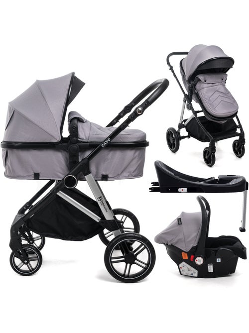 BEBELISSIMO - Poussette combinée trio 3 en 1 - siège auto 0+ IRIS – base Isofix - Kiabi