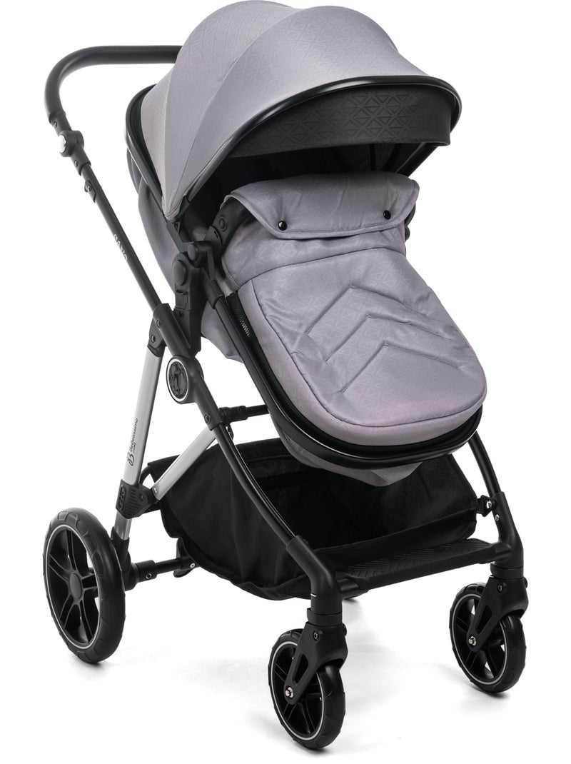 BEBELISSIMO - Poussette combinée trio 3 en 1 - siège auto 0+ IRIS – base Isofix Gris Gris - Kiabi