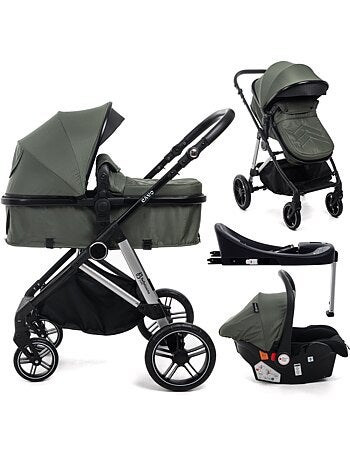 BEBELISSIMO - Poussette combinée trio 3 en 1 - siège auto 0+ IRIS – base Isofix