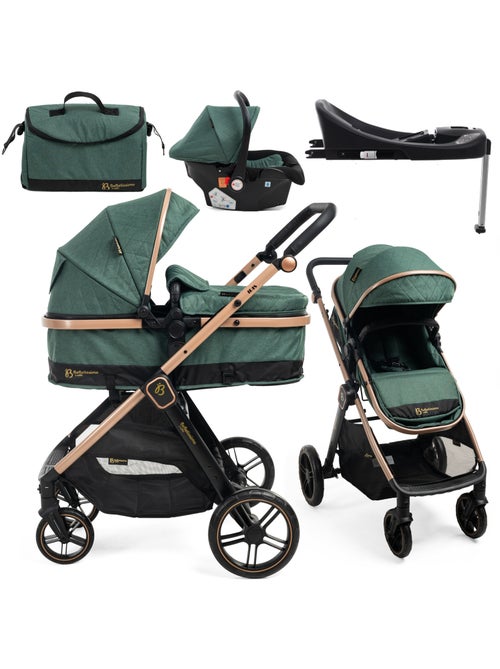 Bebelissimo - poussette combinée trio 3 en 1 - siège auto 0+ iris – base isofix - Kiabi Bebelissimo - poussette combinée trio 3 en 1 - siège auto 0+ iris – base isofix - Kiabi
