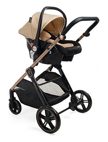 BEBELISSIMO - Poussette combinée trio 3 en 1 - siège auto 0+ IRIS – nacelle - vert