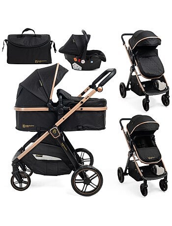 BEBELISSIMO - Poussette combinée trio 3 en 1 - siège auto 0+ IRIS – nacelle - vert