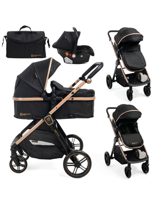 BEBELISSIMO - Poussette combinée trio 3 en 1 - siège auto 0+ IRIS – nacelle - Kiabi