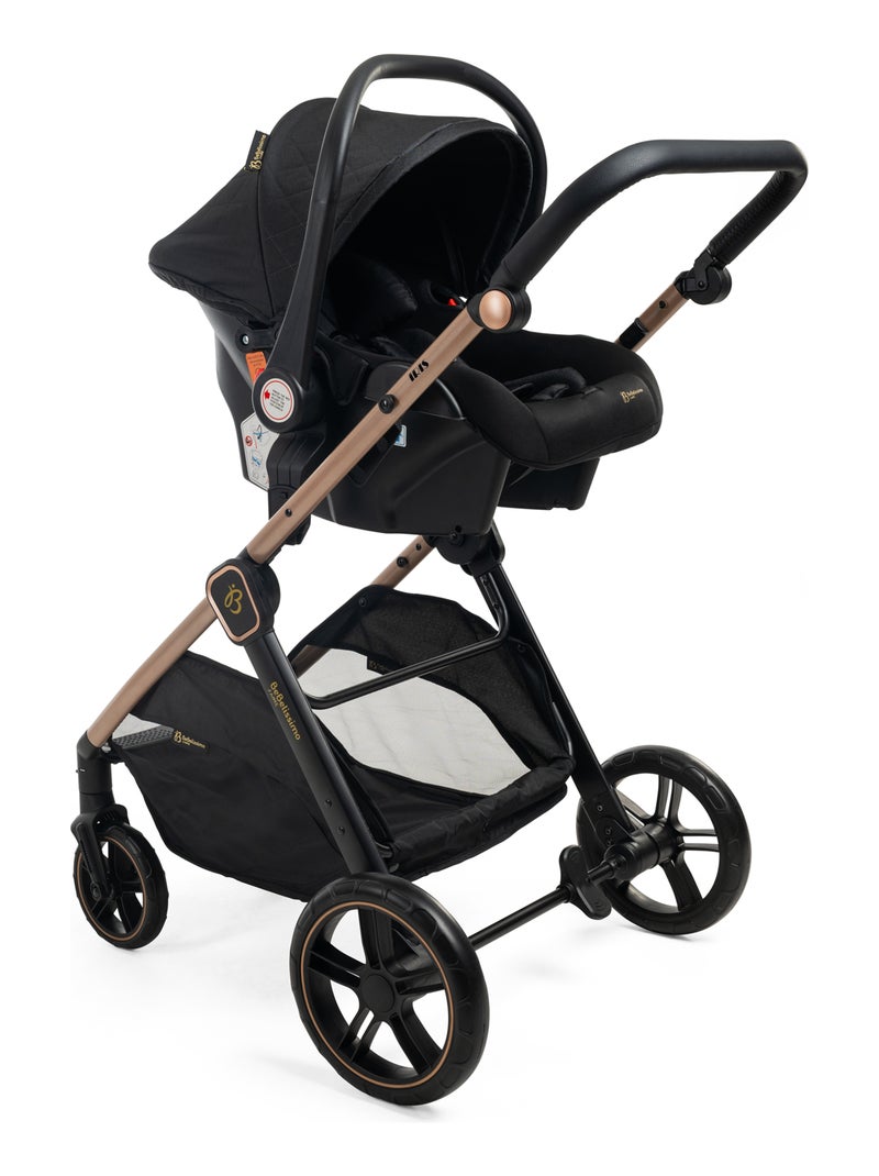 BEBELISSIMO - Poussette combinée trio 3 en 1 - siège auto 0+ IRIS – nacelle Noir - Kiabi