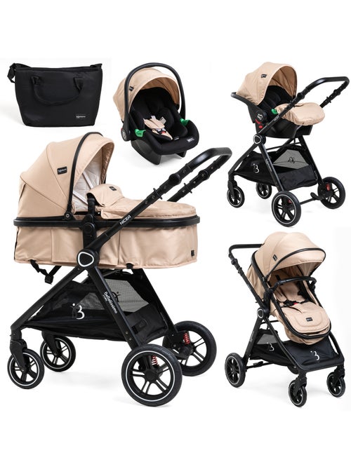 BEBELISSIMO - Poussette combinée trio 3 en 1 - siège auto 0+ Nicea – nacelle - Kiabi BEBELISSIMO - Poussette combinée trio 3 en 1 - siège auto 0+ Nicea – nacelle - Kiabi