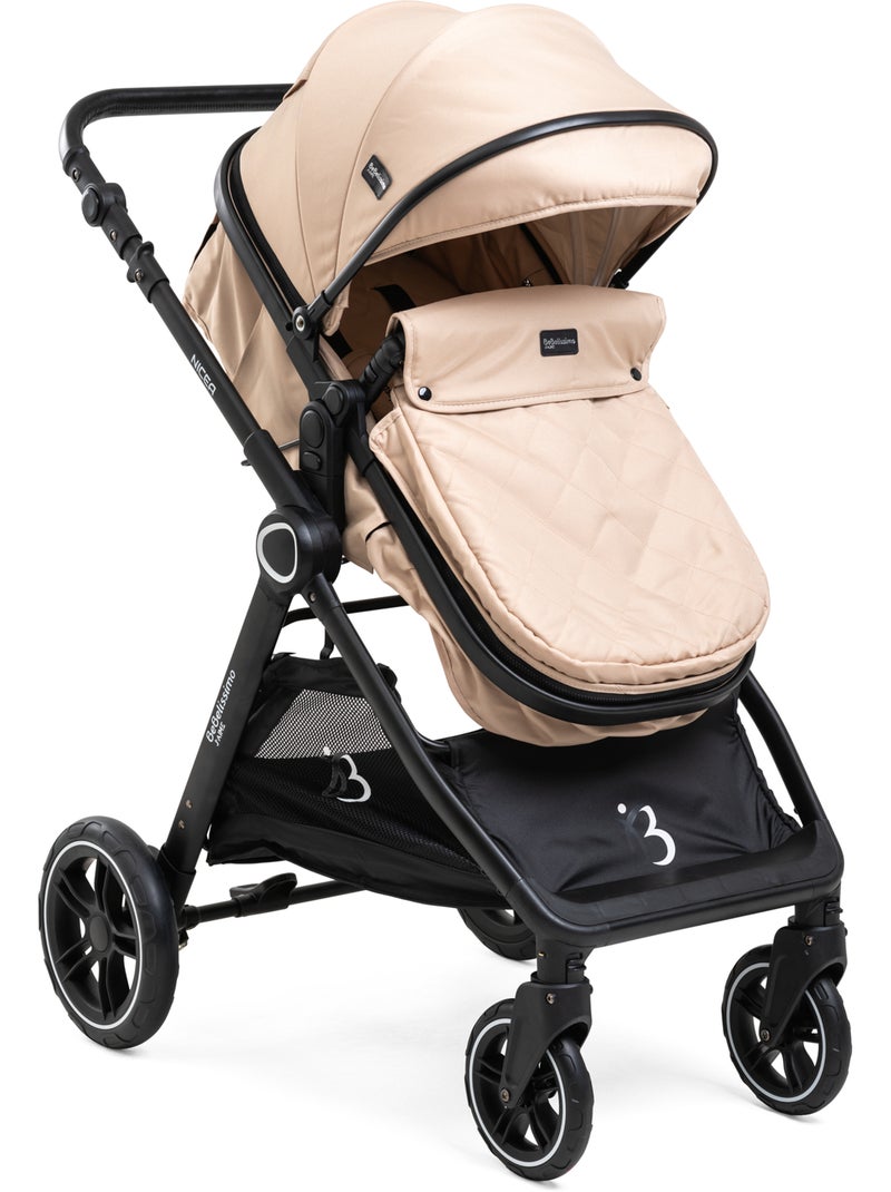 BEBELISSIMO - Poussette combinée trio 3 en 1 - siège auto 0+ Nicea – nacelle Beige - Kiabi