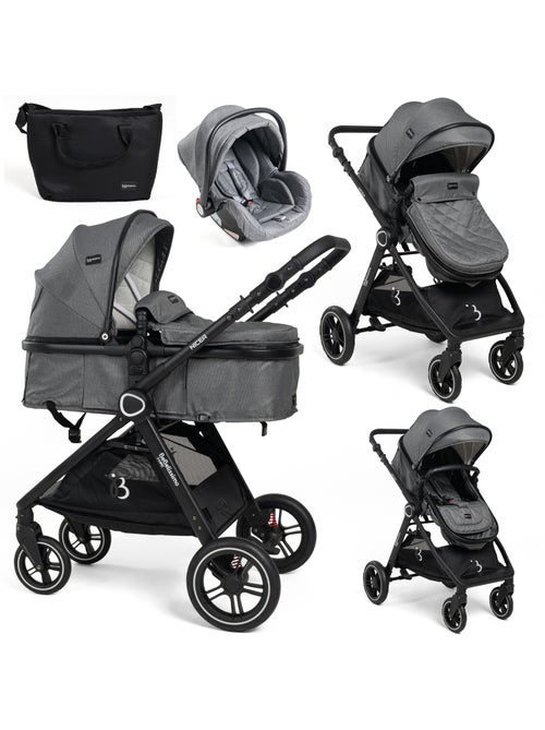 BEBELISSIMO - Poussette combinée trio 3 en 1 - siège auto 0+ Nicea – nacelle - Kiabi