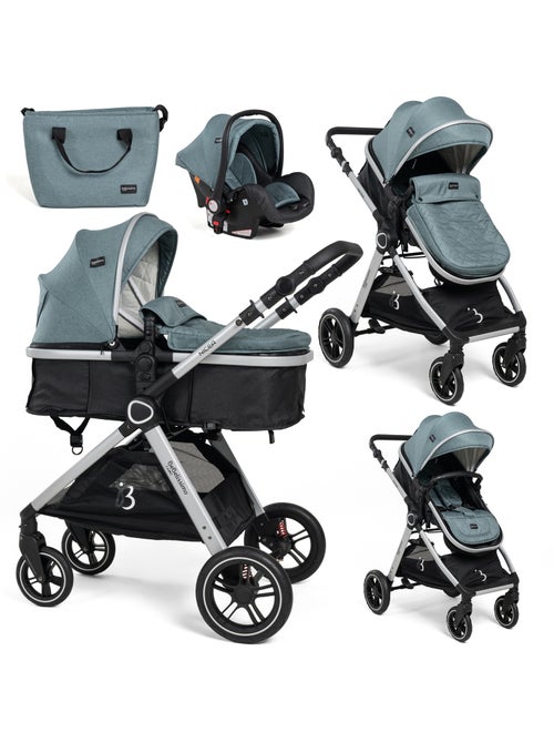 BEBELISSIMO - Poussette combinée trio 3 en 1 - siège auto 0+ Nicea – nacelle - Kiabi