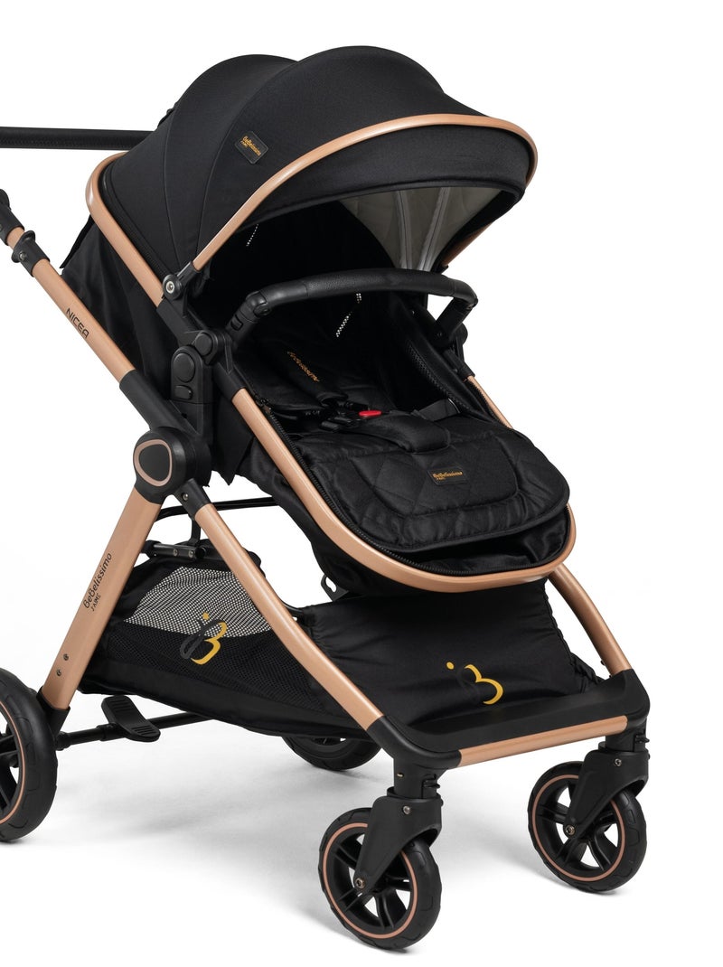 BEBELISSIMO - Poussette combinée trio 3 en 1 - siège auto 0m - jusqu’à 22kg – Nicea - noir N/A - Kiabi