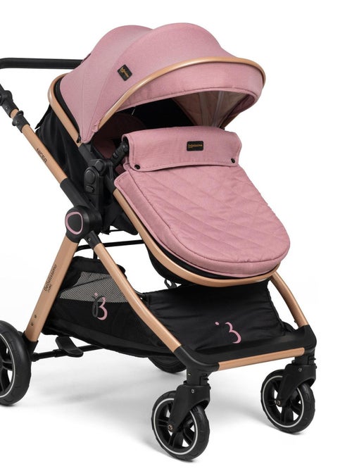BEBELISSIMO - Poussette combinée trio 3 en 1 - siège auto 0m - jusqu’à 22kg – Nicea - rose - Kiabi