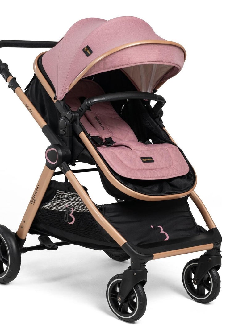 BEBELISSIMO - Poussette combinée trio 3 en 1 - siège auto 0m - jusqu’à 22kg – Nicea - rose Noir Rose Noir - Kiabi