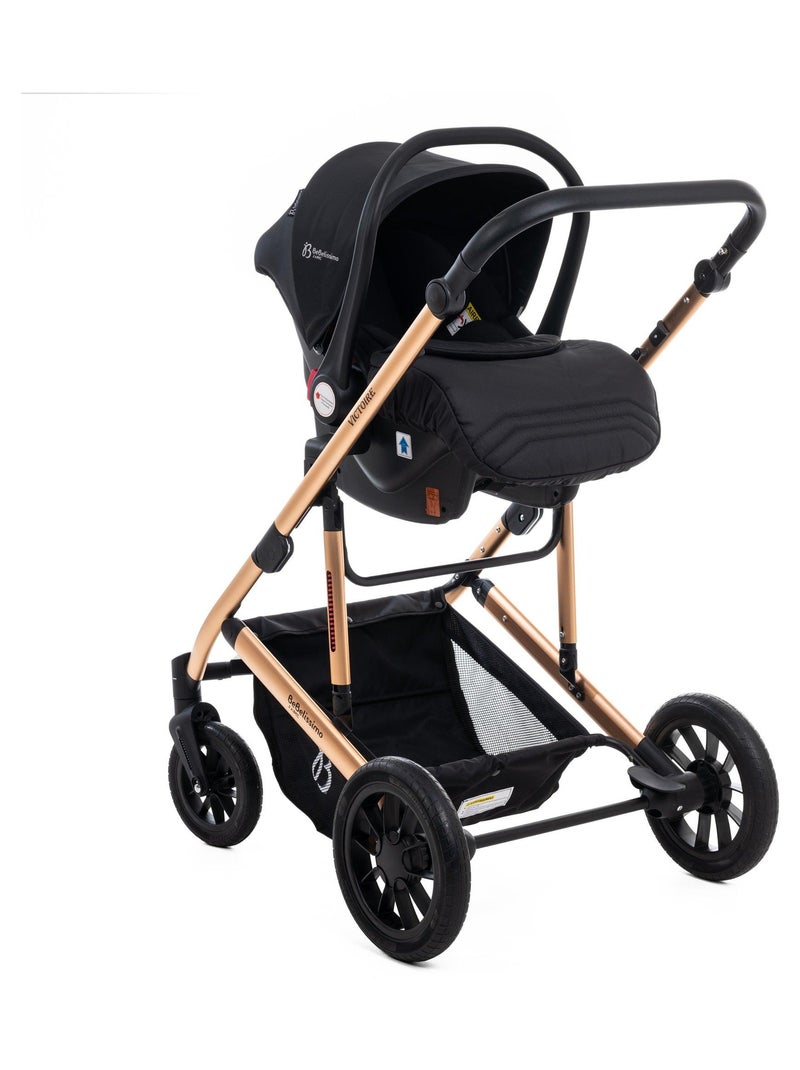 BEBELISSIMO - Poussette combinée trio 3 en 1 - siège auto 0m – jusqu’à 22kg – Victoire I-Size - gold Gold - Kiabi