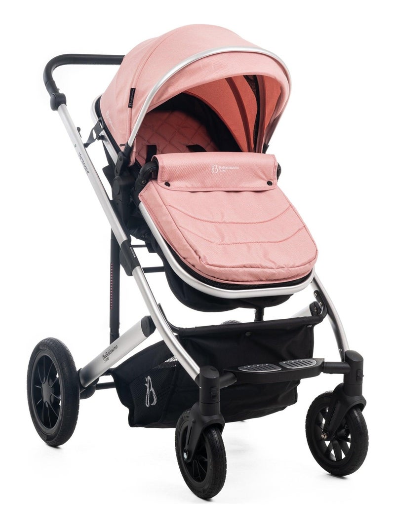 BEBELISSIMO - Poussette combinée trio 3 en 1 - siège auto 0m – jusqu’à 22kg – Victoire I-Size - rose Rose - Kiabi