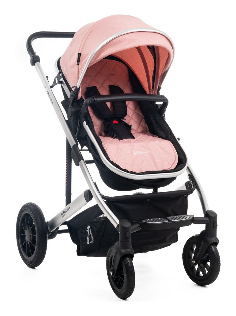 BEBELISSIMO - Poussette combinée trio 3 en 1 - siège auto 0m – jusqu’à 22kg – Victoire I-Size - rose Rose - Kiabi