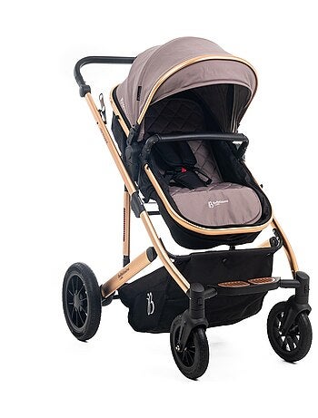BEBELISSIMO - Poussette combinée trio 3 en 1 - siège auto 0m – max 22kg – Victoire I-Size beige
