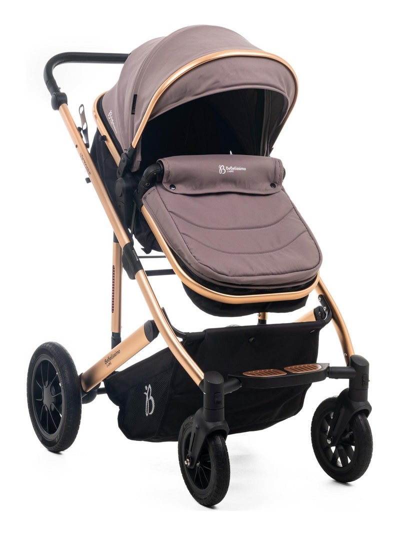BEBELISSIMO - Poussette combinée trio 3 en 1 - siège auto 0m   – max 22kg – Victoire I-Size beige Beige - Kiabi