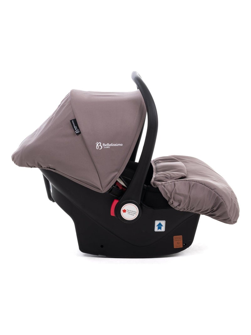 BEBELISSIMO - Poussette combinée trio 3 en 1 - siège auto 0m   – max 22kg – Victoire I-Size beige Beige - Kiabi