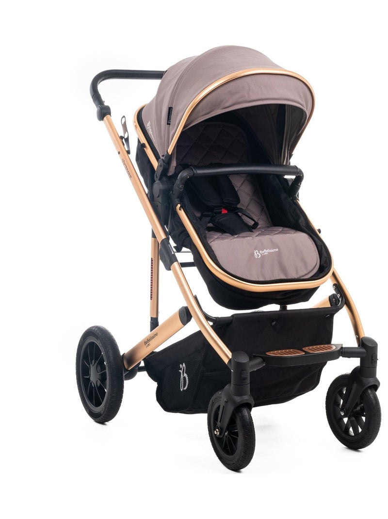 BEBELISSIMO - Poussette combinée trio 3 en 1 - siège auto 0m   – max 22kg – Victoire I-Size beige Beige - Kiabi
