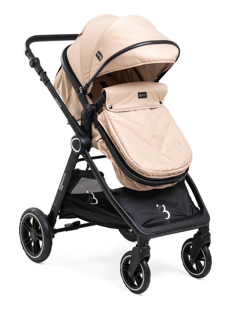 BEBELISSIMO - Poussette combinée trio 3 en 1 -dès la naissance  – Nicea Beige - Kiabi