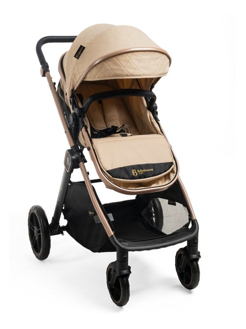 Bebelissimo - Poussette transformable - combinée - 2 en 1 - poids 0-22kg - IRIS- beige - Kiabi