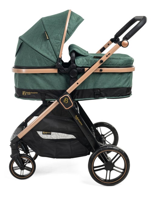 Bebelissimo - Poussette transformable - combinée - 2 en 1 - poids 0-22kg - IRIS - Kiabi Bebelissimo - Poussette transformable - combinée - 2 en 1 - poids 0-22kg - IRIS - Kiabi