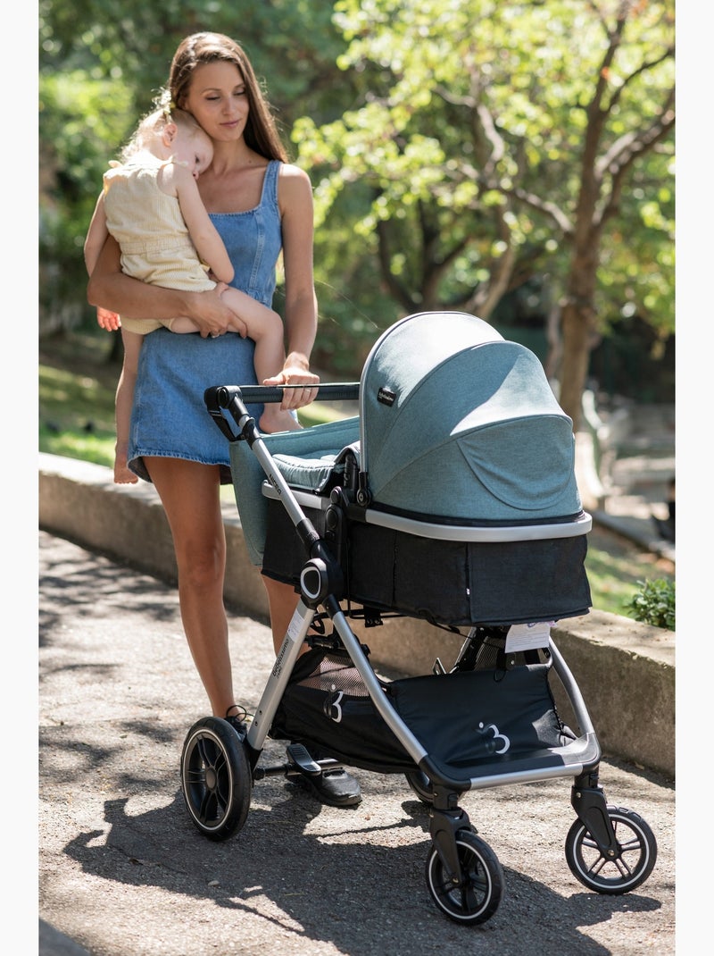 Bebelissimo - Poussette transformable - combinée - 2 en 1 - poids 0-22kg - Nicea Gris - Kiabi