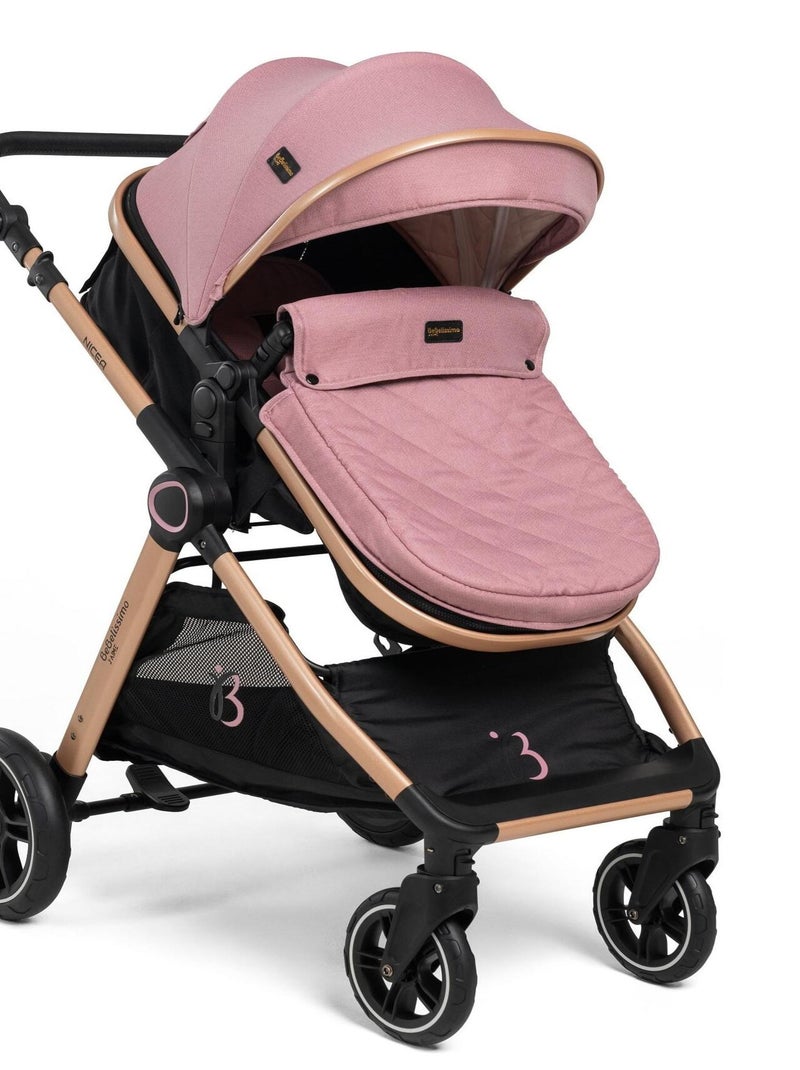 Bebelissimo - Poussette transformable - combinée - convertible - 2 en 1 - 0-22kg - Nicea - rose Rose - Kiabi