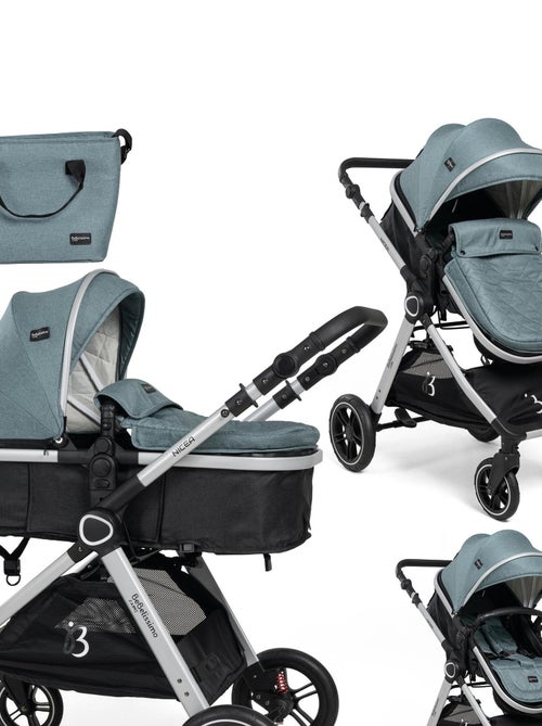 Bebelissimo - Poussette transformable - combinée - convertible - 2 en 1 - 0-22kg-  Nicea - vert - Kiabi