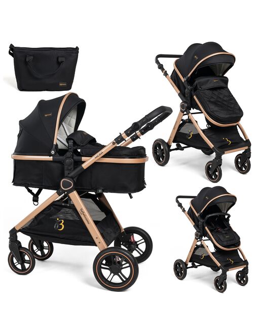 Bebelissimo - Poussette transformable - combinée - convertible - 2 en 1 - poids 0-22kg - Nicea - noi - Kiabi