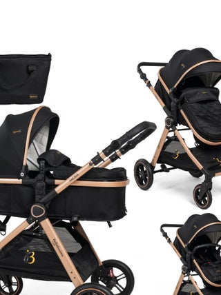 Bebelissimo - Poussette transformable - combinée - convertible - 2 en 1 - poids 0-22kg - Nicea - noi