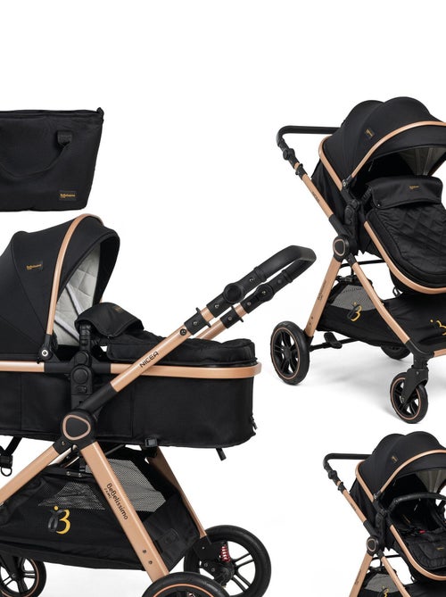 Bebelissimo - Poussette transformable - combinée - convertible - 2 en 1 - poids 0-22kg - Nicea - noi - Kiabi