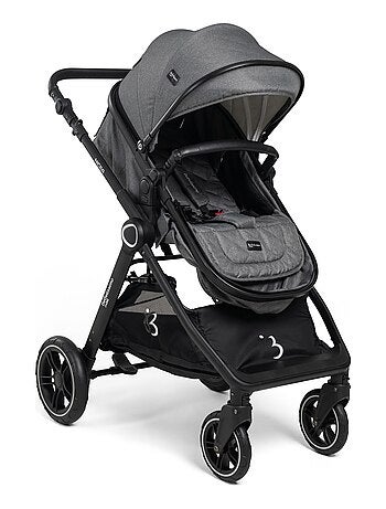 Bebelissimo - Poussette transformable - combinée - convertible - 2 en 1 -0-22kg - Nicea - gris