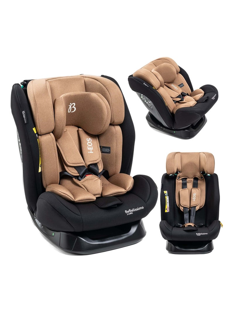 BEBELISSIMO  - Siège auto I-size  - groupe 0+/1/2/3 - (0-36kg) - 40 -150cm - i-EOS Beige - Kiabi