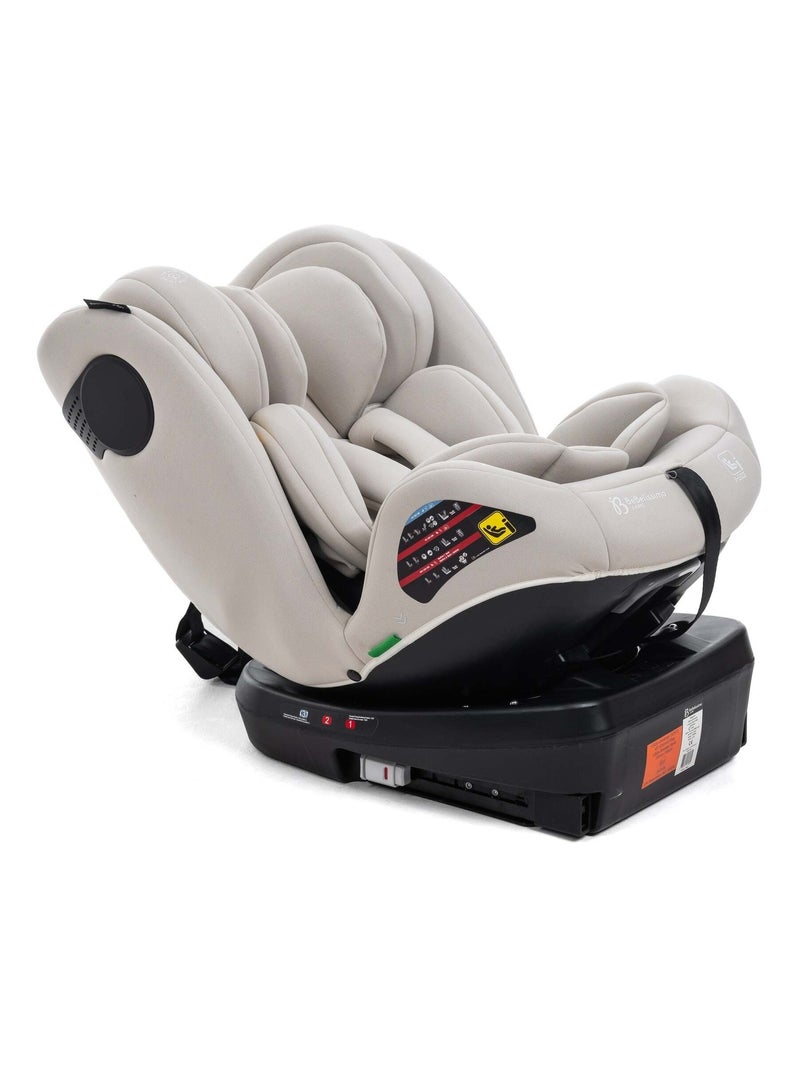 Bebelissimo - Siège auto Isofix - pivontant 360 ° - 40-150 cm -  0-36kg- i- Evol - beige Beige/Blanc - Kiabi