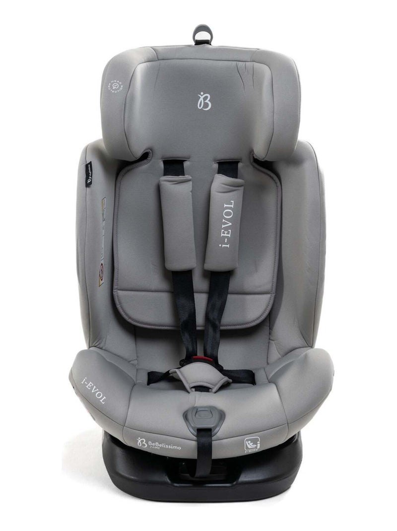 Bebelissimo - Siège auto Isofix - pivontant 360 ° - 40-150 cm -  0-36kg- i- Evol - gris claire Gris Argenté - Kiabi