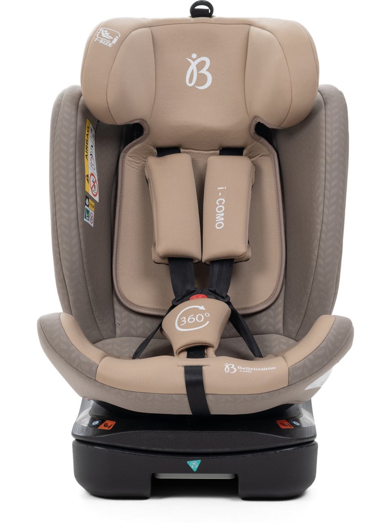 Bebelissimo - siège auto isofix - pivontant 360 ° - 40-150 cm -  0-36kg  i- como Beige - Kiabi
