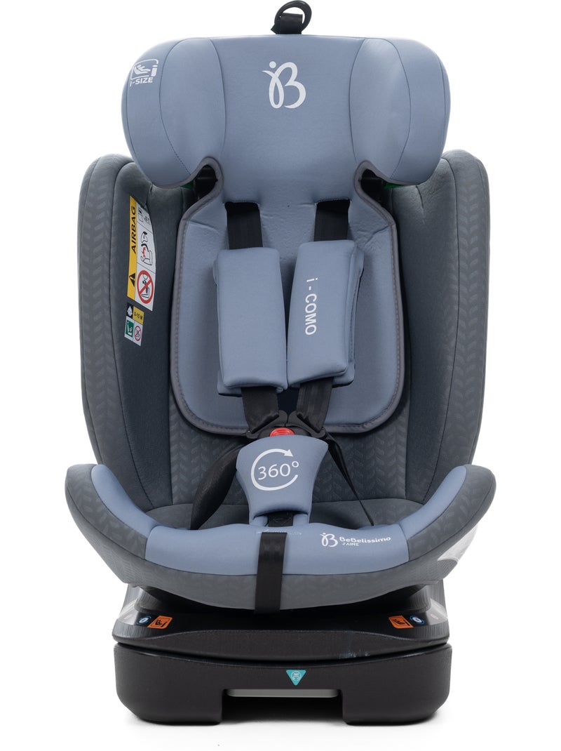 Bebelissimo - siège auto isofix - pivontant 360 ° - 40-150 cm -  0-36kg  i- como Gris - Kiabi