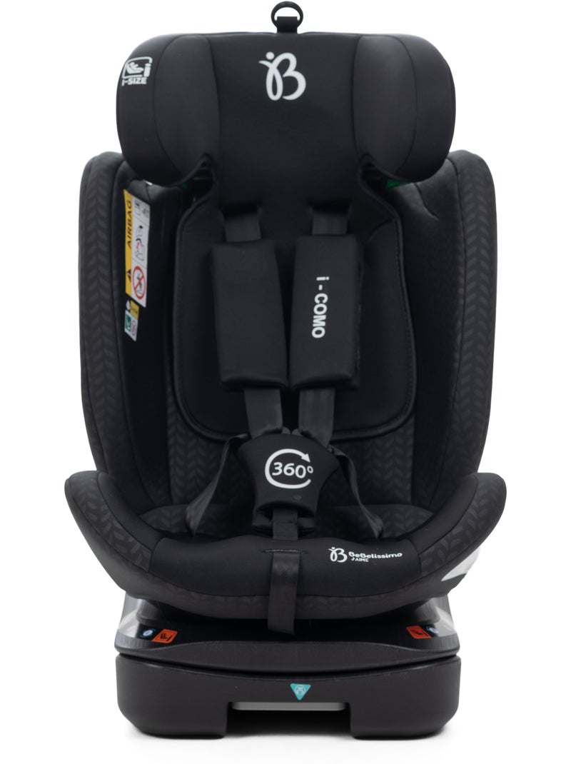 Bebelissimo - siège auto isofix - pivontant 360 ° - 40-150 cm -  0-36kg  i- como Noir - Kiabi