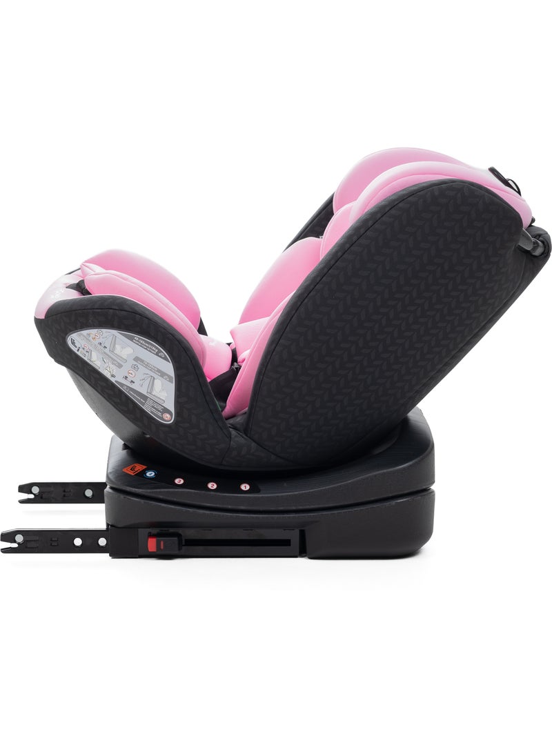 Bebelissimo - siège auto isofix - pivontant 360 ° - 40-150 cm -  0-36kg  i- como Rose - Kiabi