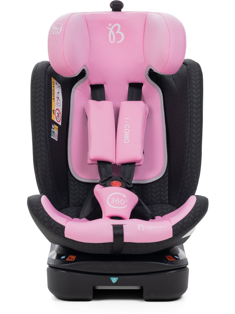 Bebelissimo - siège auto isofix - pivontant 360 ° - 40-150 cm -  0-36kg  i- como Rose - Kiabi