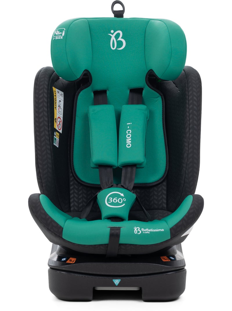 Bebelissimo - siège auto isofix - pivontant 360 ° - 40-150 cm -  0-36kg  i- como Vert - Kiabi