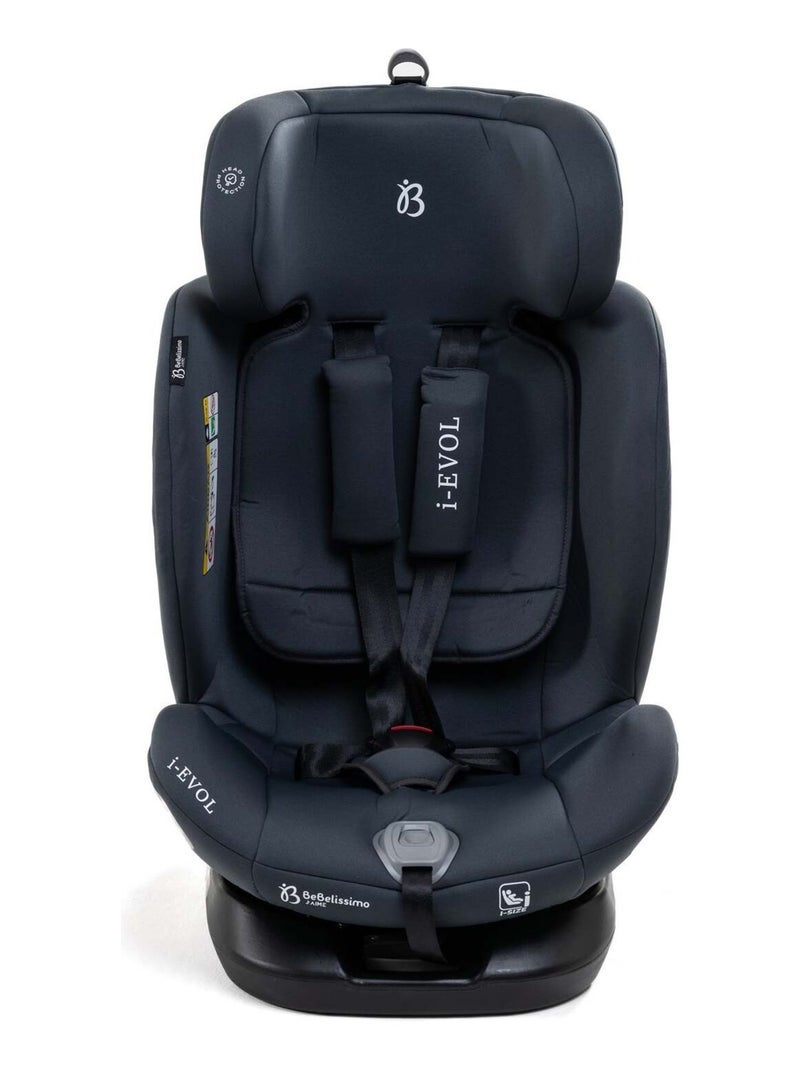 Bebelissimo - Siège auto Isofix - pivontant 360 ° - 40-150 cm -  0-36kg  i- Evol - gris foncé gris anthracite - Kiabi
