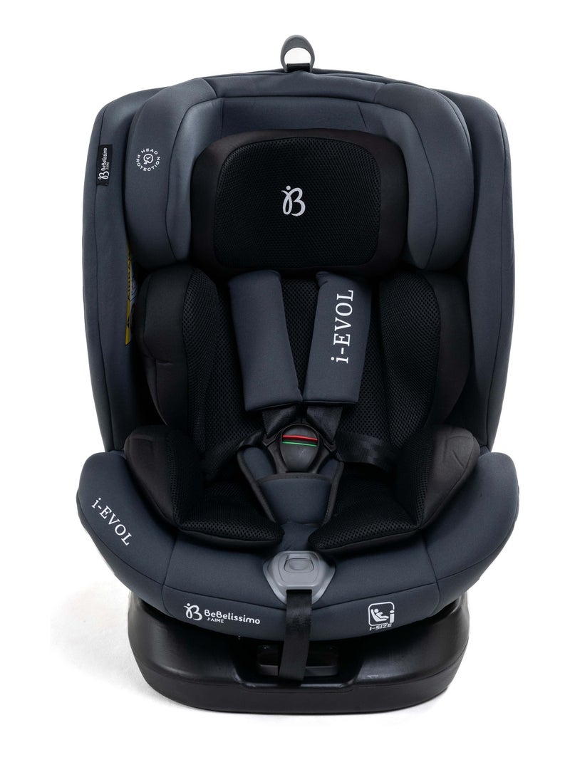 Bebelissimo - Siège auto Isofix - pivontant 360 ° - 40-150 cm -  0-36kg  i- Evol gris anthracite - Kiabi