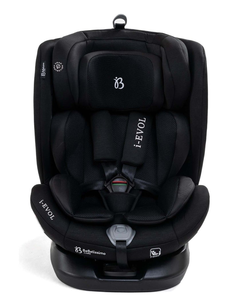 Bebelissimo - siège auto isofix - pivontant 360 ° - 40-150 cm -  0-36kg  i- evol Noir - Kiabi