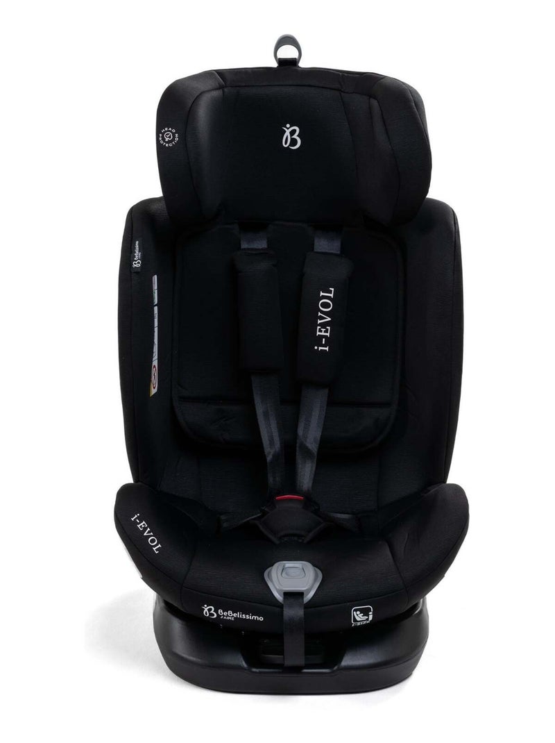 Bebelissimo - siège auto isofix - pivontant 360 ° - 40-150 cm -  0-36kg  i- evol Noir - Kiabi