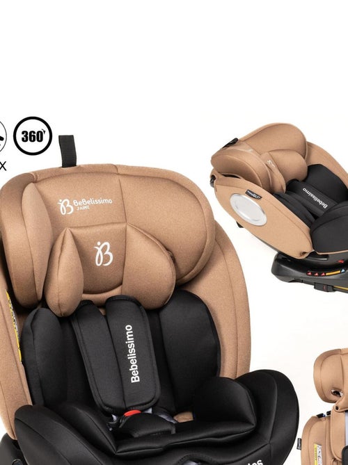 BEBELISSIMO  - Siège auto Isofix - pivotant 360 ° - groupe 0+/1/2/3 - (0-36kg) - Hellios - beige / n - Kiabi