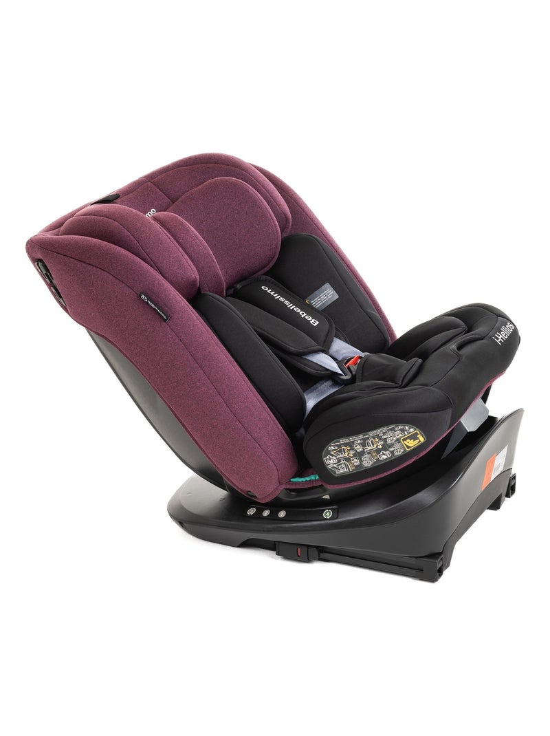BEBELISSIMO - Siège auto Isofix - pivotant 360 °- groupe 0+/1/2/3 - (0-36kg) - Hellios - bordeaux /n Bordeaux - Kiabi