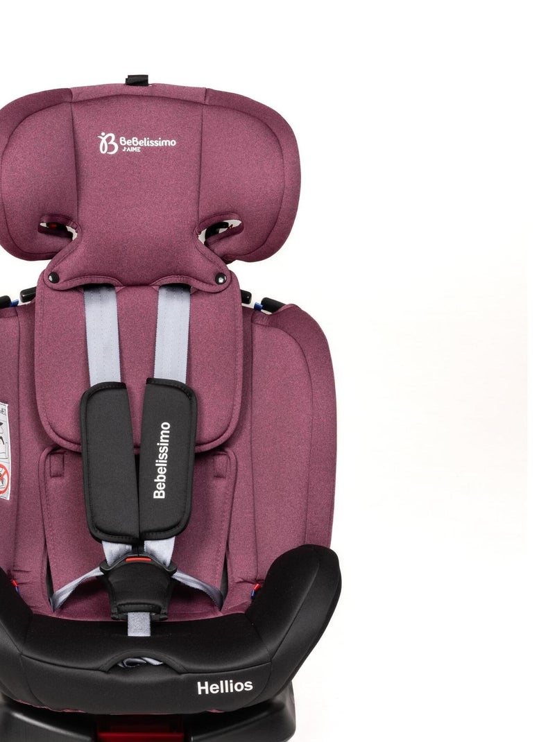 BEBELISSIMO - Siège auto Isofix - pivotant 360 °- groupe 0+/1/2/3 - (0-36kg) - Hellios - bordeaux /n Bordeaux - Kiabi
