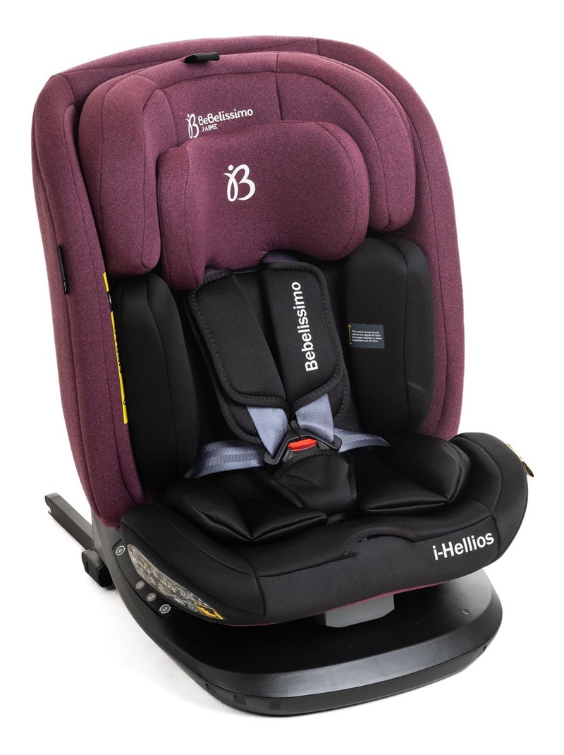BEBELISSIMO - Siège auto Isofix - pivotant 360 °- groupe 0+/1/2/3 - (0-36kg) - Hellios - bordeaux /n Bordeaux - Kiabi